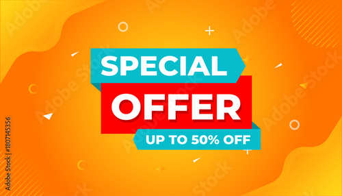 Special offer vector design template, Sale Banner tag, special offer discount label, Limited time special offer banner for marketing promotion, retail, store, shop, online store, or website.