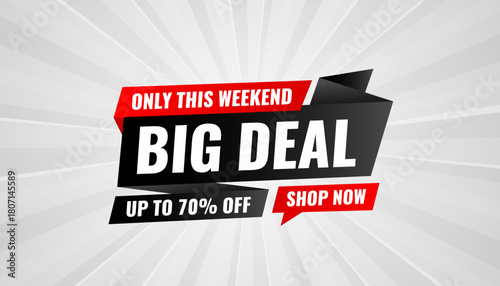 Big Deals Sale Banner Design Sale template. Best deal banner, Sales banner Vector design promotion for digital and print market