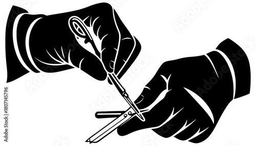 Surgical incision vector illustration medical procedure art