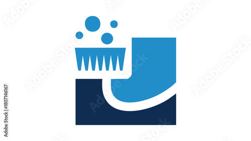 Abstract cleaning service icon