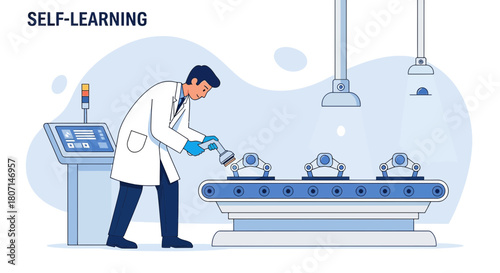 Automated manufacturing with self-learning robots, a vision of Industry 5.0 and a skilled worker
