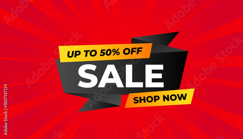 Sale banner template design vector illustration, Special offer sale tag, sale offer banner. Sale Discount template for marketing promotion, retail, store, shop, online store, or website.