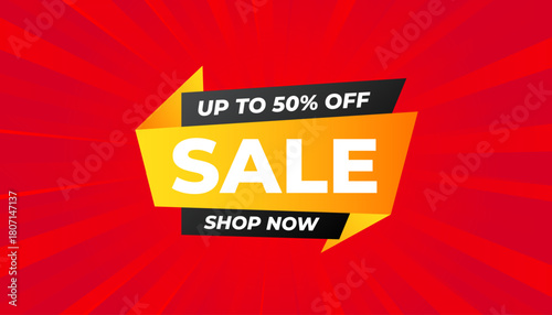 Sale banner template design vector illustration, Special offer sale tag, sale offer banner. Sale Discount template for marketing promotion, retail, store, shop, online store, or website.