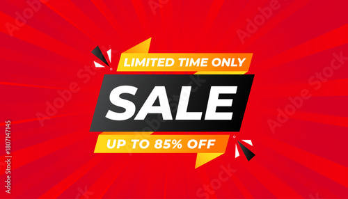 Sale banner template design vector illustration, Special offer sale tag, sale offer banner. Sale Discount template for marketing promotion, retail, store, shop, online store, or website.