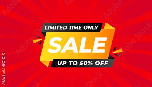 Sale banner template design vector illustration, Special offer sale tag, sale offer banner. Sale Discount template for marketing promotion, retail, store, shop, online store, or website.