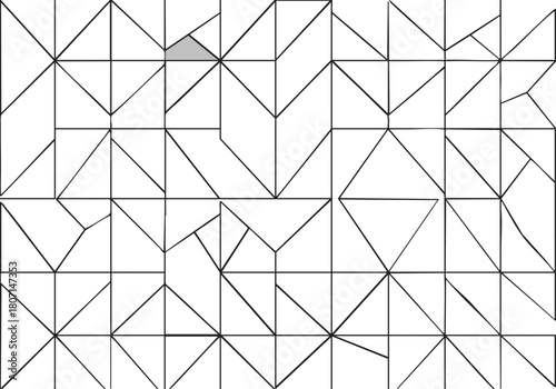 Abstract Geometric Mosaic A Modern Tessellation of Triangles