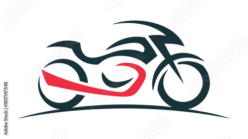 Stylized motorcycle logo design