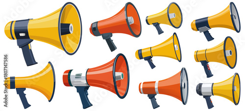 メガホンベクターイラストセット