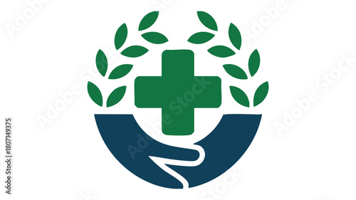 Healthcare support symbol logo
