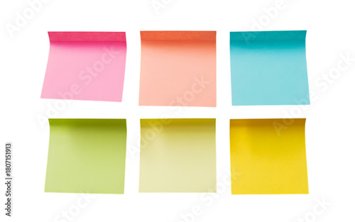 Colorful sticky notes arranged on a black background for organization and reminders