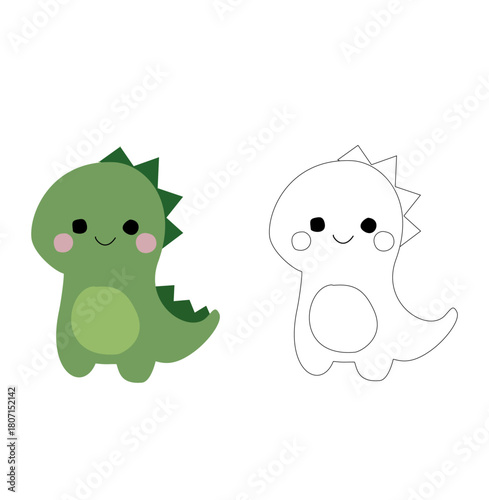 Dinosaur colouring page