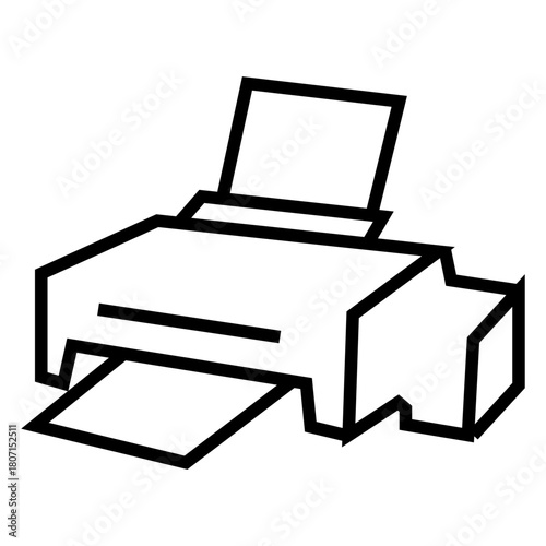 illustration of printer outline icon vector