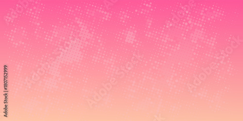 Pink orange polka dots gradient halftone background. Pop art cartoon dot texture with comic graphic design, Horizontal abstract pattern wall for cover digital technology. vector modern