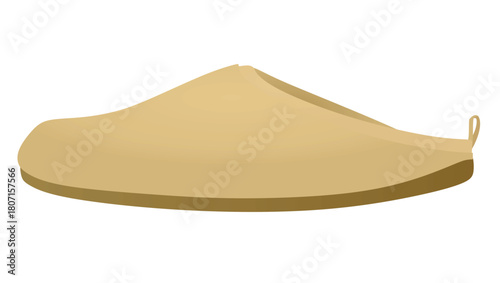 Brown home footwear. vector illustration	
