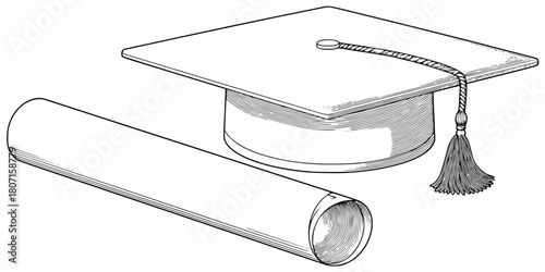 Classic Capset: Tribute Academic Milestones | Clean, isolated vector art for creative projects.