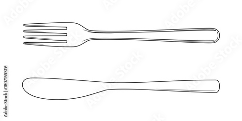 Classic Cutlery Set | Clean, isolated vector art for creative projects.