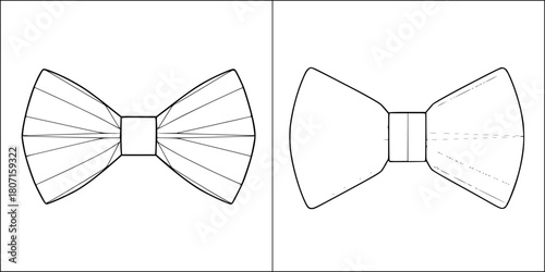 Elegant Bowtie Designs - Black White | Clean, isolated vector art for creative projects.