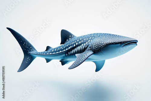 Majestic Whale Shark Swimming in Clear Water - Underwater Wildlife