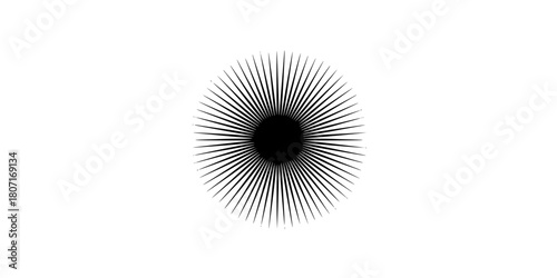 Eclipsing Radiance: Stylized Sunburst | Clean, isolated vector art for creative projects.