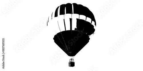 Elegant Escape: Timeless Charm Hot Air Ballooning | Clean, isolated vector art for creative projects.
