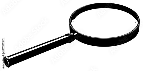 Mystery Magnifier: Unveiling Unseen | Clean, isolated vector art for creative projects.