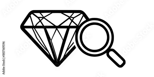 Mystical Gems: Diamond's Quest Treasure | Clean, isolated vector art for creative projects.