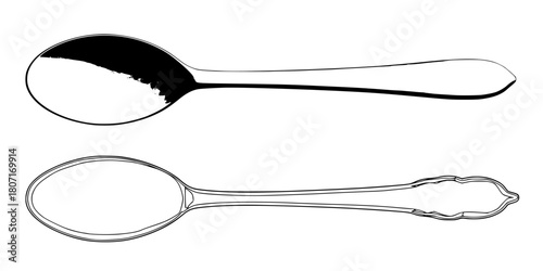 Silver Spoon Collection - Timeless Classic Elegance | Clean, isolated vector art for creative projects.