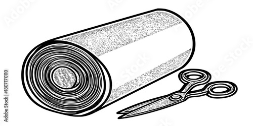 Roll Mysterious Wrap | Clean, isolated vector art for creative projects.