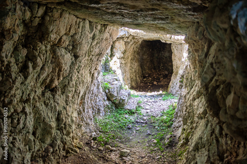 Rocky Mountain Tunnel Entrance with Natural Light