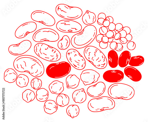 Alloca

Сохранить
Просмотреть
Открыть веб-сайт
Pods and beans. Hand drawn sketch on white background. Beans and pods illustration for your design
