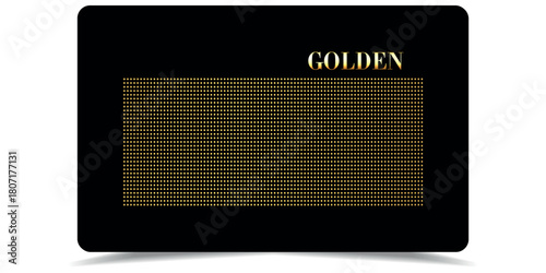 VIP gold card. Luxury texture template design. Golden Vip ticket on black background for invitation, club, award, casino, certificate. Exclusive premium card. Vector illustration.