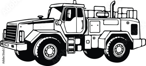 Heavy duty articulated truck illustration construction machinery