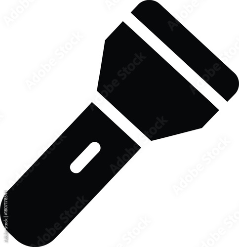 Portable light source black icon illustration symbol emergency tool vector design element