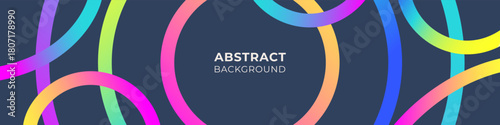 Vibrant abstract banner with intertwined neon ribbons forming dynamic glowing curves. Futuristic light design perfect for banner, digital ads, and modern graphic layouts