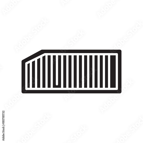 air filter black line icon. Vector isolated element