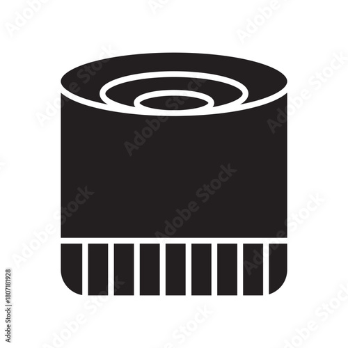 foil filter black line icon. Vector isolated element