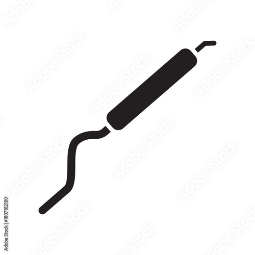 muffler black line icon. Vector isolated element