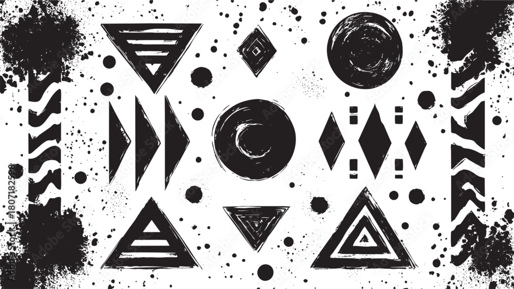 Obraz premium black and white abstract background with dots