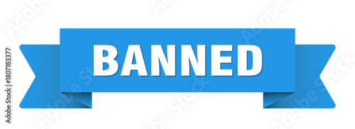 banned ribbon isolated on transparent background. banned ribbon