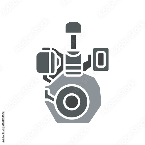 engine black line icon. Vector isolated element
