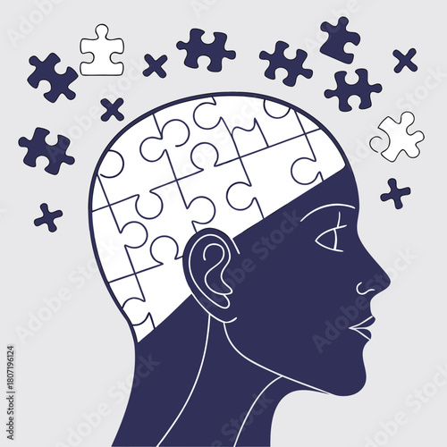 human head with gears