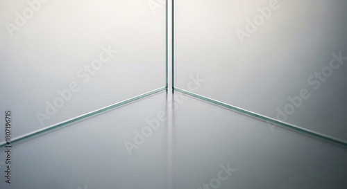 鏡面反射で広がる空間 鋭く光る線が生み出す抽象的なミニマリズムの世界
