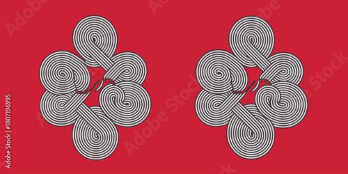 Endless eternity knot vector illustration featuring intricate interlaced design,