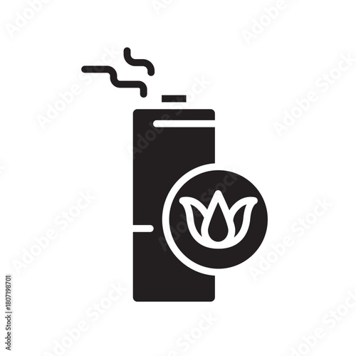 car air freshener black line icon. Vector isolated element
