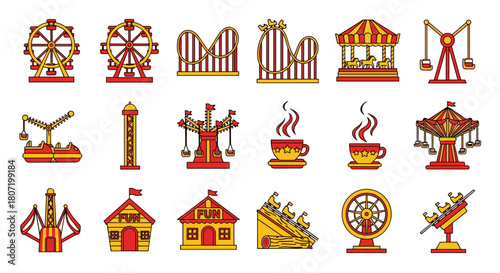 Exciting amusement park rides and attractions bring joy and thrilling adventure, fun fair!