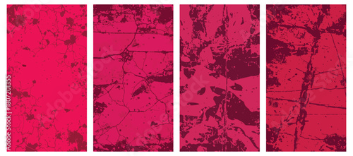 Grunge texture background with an abstract design in shades of red and pink vector illustration