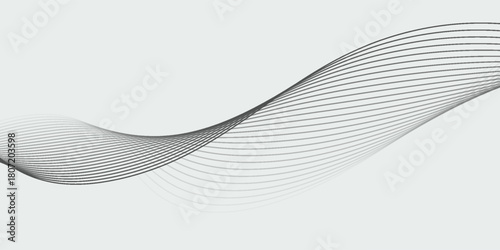 Abstract vector background with black wavy lines