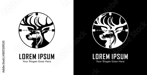 The logo design is in the shape of a deer head that is in the shot