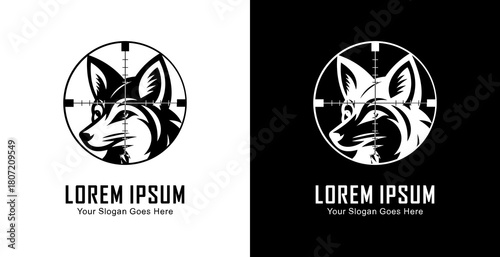 Fox head logo design in the shot