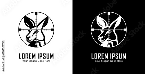 The logo design is in the shape of a kangaroo head which is in the shot